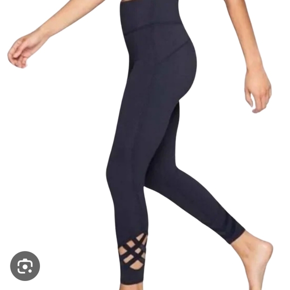 Athleta Pants - Athleta Sublime High Rise Navy Blue Leggings Size Medium EUC